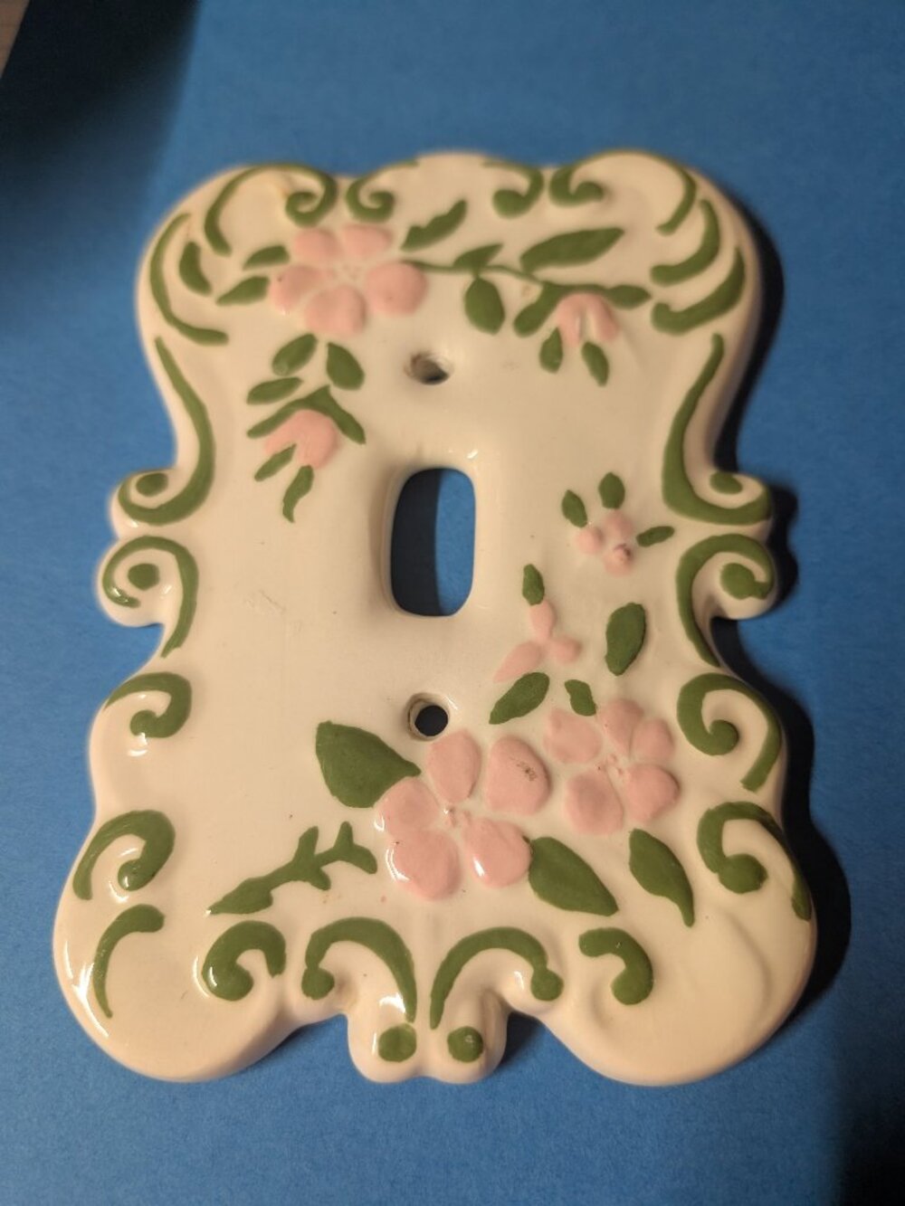 Floral Ceramic Light Switch Cover Plate